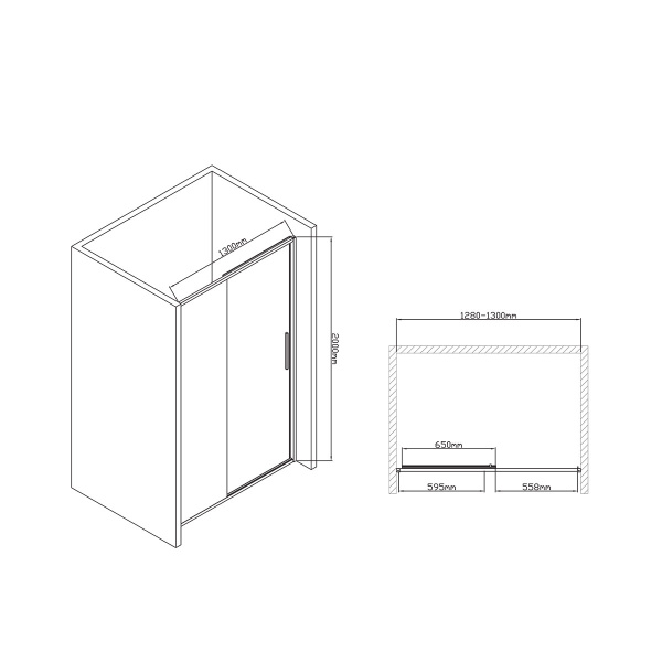 Душевая дверь Vincea Slim-U VDS-2SU130CL 130 см хром фото