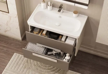 Тумба под раковину Акватон Ар-Деко 85 1A280401DD6E0 кашемир фото