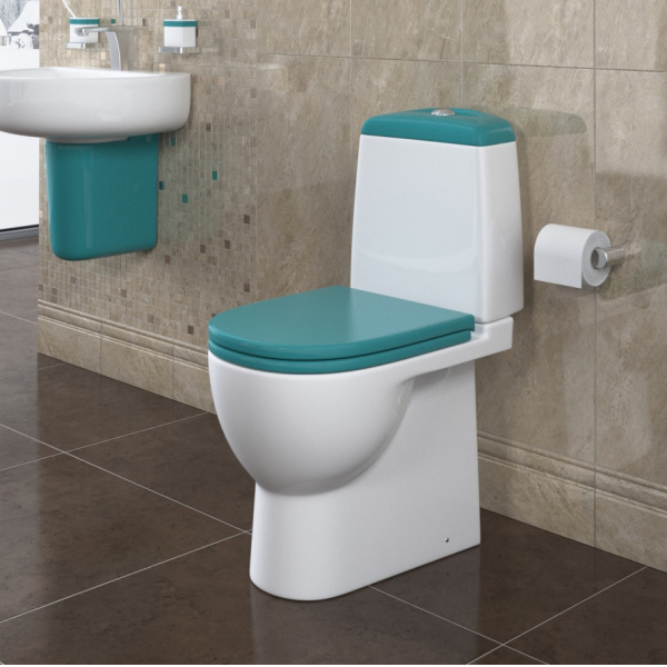 Унитаз-компакт Sanita luxe Best Color Sea с сиденьем soft close BSTSLCC08120522 фото