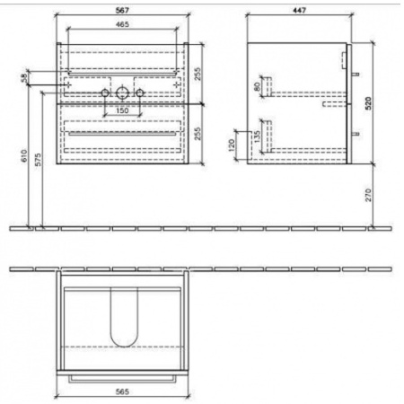 Тумба с раковиной Villeroy&Boch Avento A88900B4 60 см фото