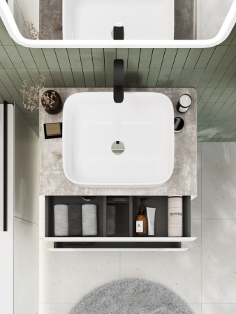 Тумба под накладную раковину Art&Max Genova AM-Genova-800-2C-SO-CH бетон хафит фото