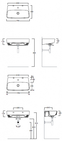 Подвесная раковина Simas Degrade DE11bi*1 фото