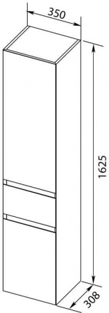 Шкаф-пенал Aquanet Нью-Йорк 35 00203956 фото
