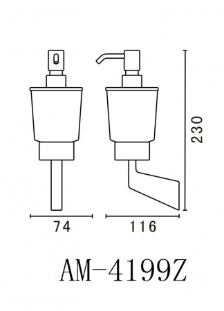 Дозатор для жидкого мыла Art&Max Techno AM-E-4199Z хром фото