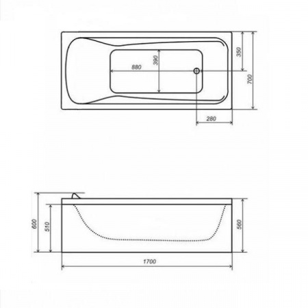 Акриловая ванна Triton Стандарт 170х70 фото