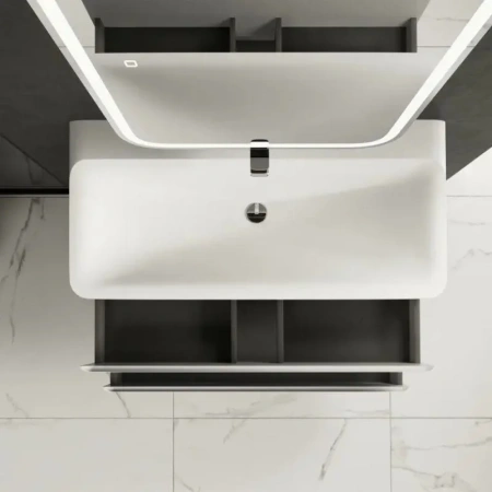 Тумба под раковину Aquame S4 AQM900410WH 100 см, белая фото