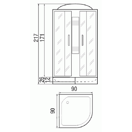Душевая кабина River Amur 90/26 МТ фото