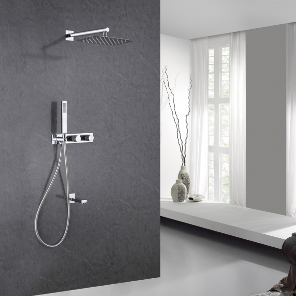 Душевая система скрытого монтажа Abber Rund AF8717 хром фото