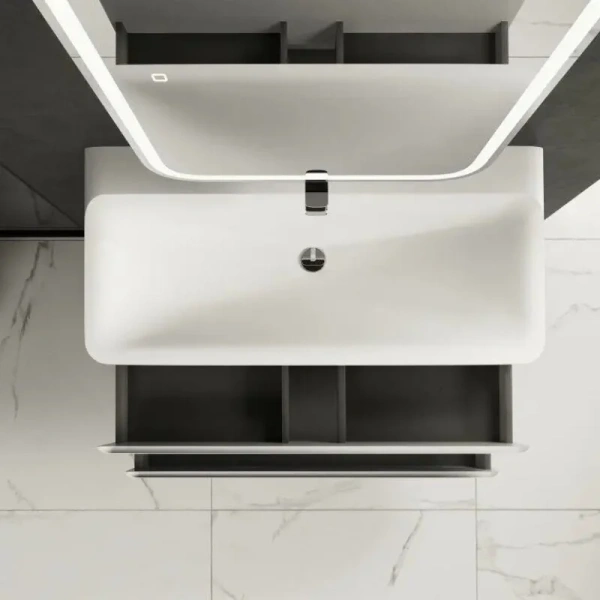 Тумба под раковину Aquame S4 AQM900410WH 100 см, белая фото