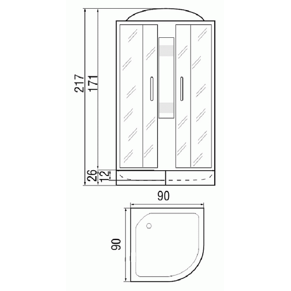 Душевая кабина River Amur 90/26 МТ фото