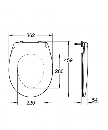 Сиденье для унитаза Grohe Bau Ceramic 39493000 soft close фото