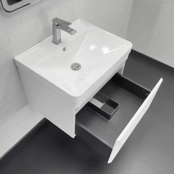 Тумба с раковиной подвесная Comforty Валдай-60П 00-00020674 фото