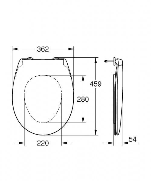 Сиденье для унитаза Grohe Bau Ceramic 39493000 soft close фото