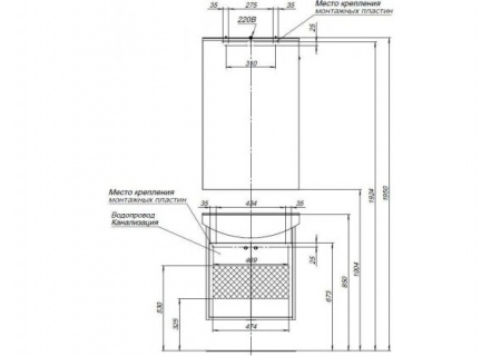 Зеркало Aquanet Грейс 60 00198369 фото