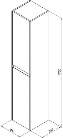 Шкаф-пенал для ванной Aquanet Nova Lite 00242265 фото