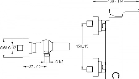 Смеситель для душа Jacob Delafon Singulier E10869-CP фото