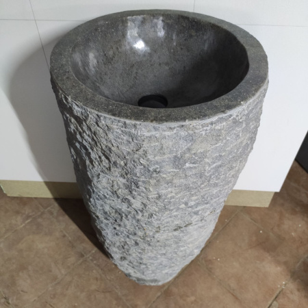Раковина напольная из мрамора Grey MN-01498 (43*43*90) фото