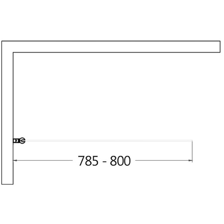 Шторка на ванну стеклянная AQUAme 80 AQM2858-L черная фото