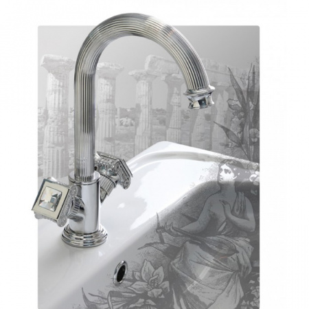 Смеситель для раковины двухвентильный Cezares Olimp OLIMP-LS2-01-Sw хром/swarovski фото