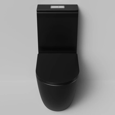 Унитаз напольный Grossman Tornado GR-4494BMSQ с сиденьем, черный матовый фото