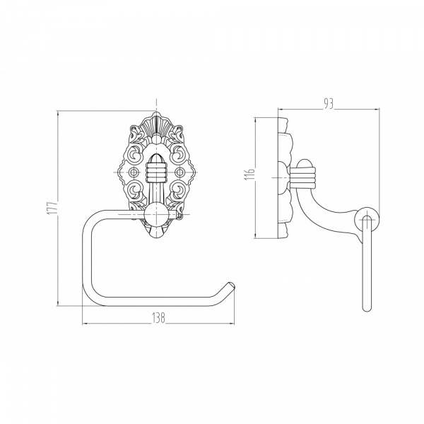 Держатель для туалетной бумаги Milacio Valls MC.925.BR бронза фото