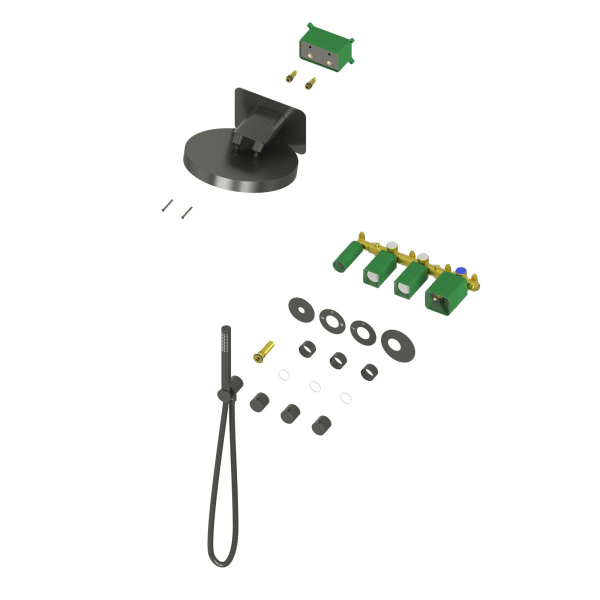Душевая система скрытого монтажа Timo Saona SX-2329/18SM черное золото фото