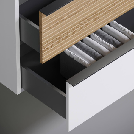 Тумба под раковину Sancos Delta DL100LW дуб светлый/белый фото