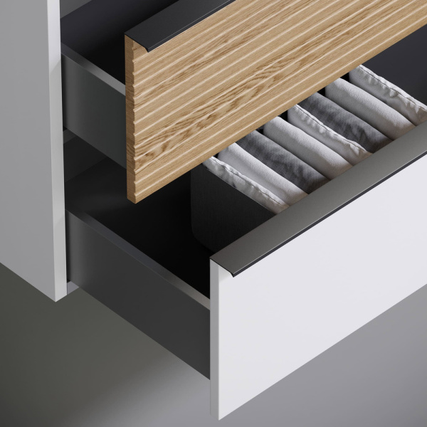 Тумба под раковину Sancos Delta DL100LW дуб светлый/белый фото