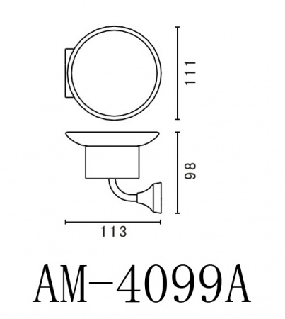 Мыльница настенная Art&Max Ovale AM-E-4099A хром фото