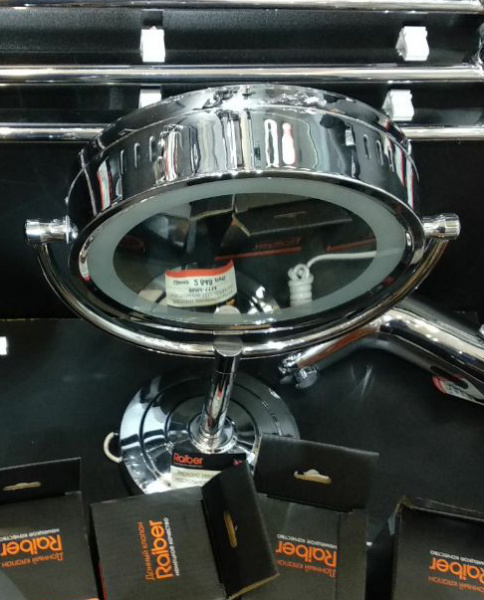 Зеркало косметическое для ванной с увеличением с LED-подсветкой Raiber RMM-1114 фото