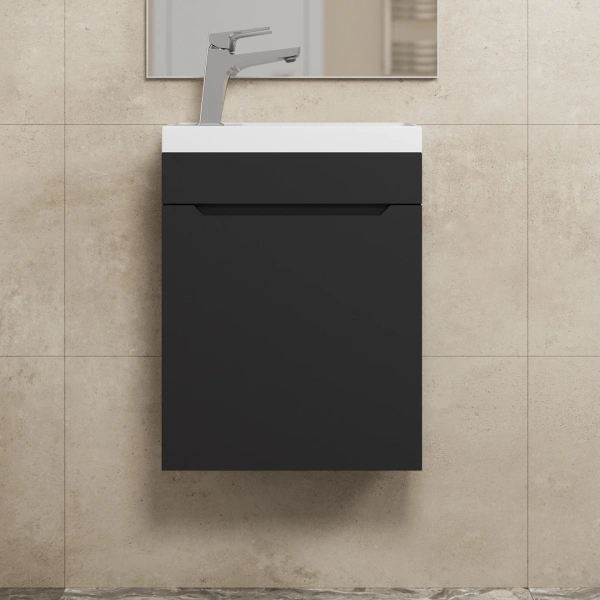 Тумба под раковину Uperwood Tanos 40 TTanos40B черная матовая фото