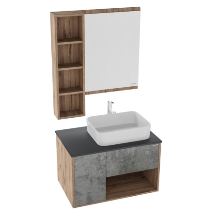 Тумба под раковину Grossman Бруно 80 108008 веллингтон/бетон фото