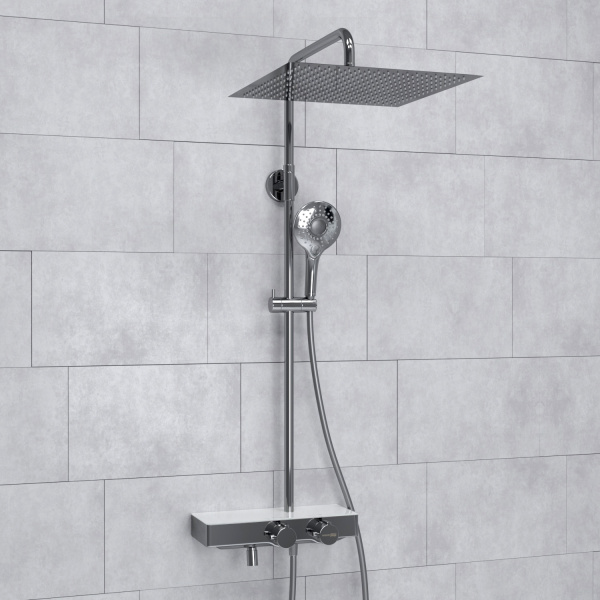 Душевая система (стойка) с термостатом WasserKRAFT Thermo A113.119.101.CH хромоникель фото