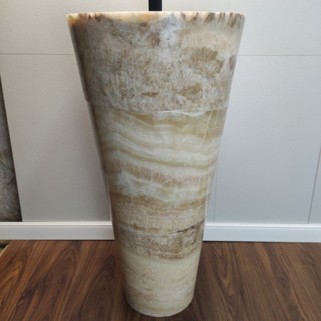 Раковина напольная из оникса Yellow ON-01343 (45*45*90) фото