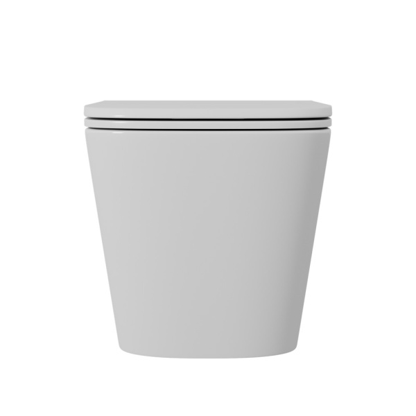Безободковый подвесной унитаз D&K Quadro DT1516016 с сиденьем S/C фото