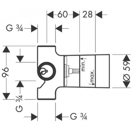 Скрытая часть переключателя Hansgrohe Quattro 15930180 фото