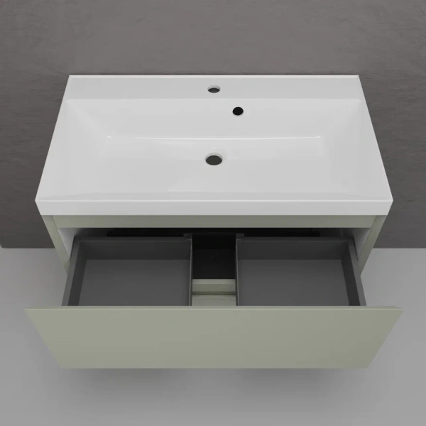 Тумба напольная под раковину Style Line Манхэттен 80 ЛС-00002373 олива фото