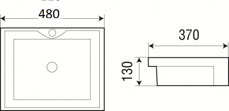 Раковина полувстраиваемая WeltWasser Deilbach DEILBACH 4014 48х37 фото