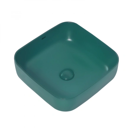 Накладная раковина Abber Rechteck AC2211MBG 38x35 зеленая матовая фото