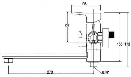 Смеситель для ванны с душем Kaiser Vega 63055 фото
