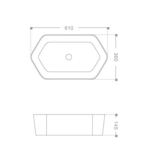 Накладная раковина Abber Rechteck AC2223 61x36 фото