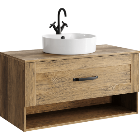 Тумба под раковину подвесная Aqwella Craft 100 CRF0110DB дуб балтийский фото