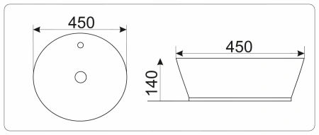 Накладная раковина GID Luxe Line D1306H011 45х45 фото