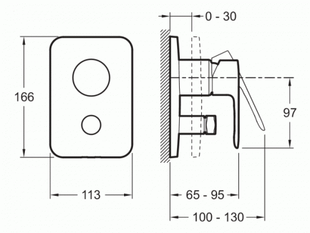 Смеситель для ванны и душа Jacob Delafon July E98714-CP фото