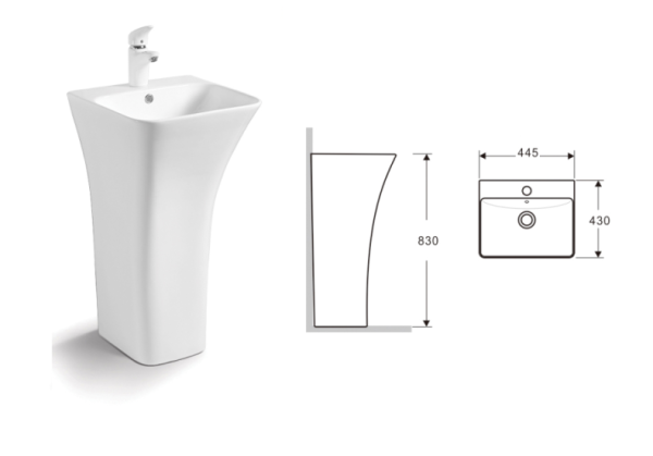 Раковина напольная CeramaLux N G-315 фото