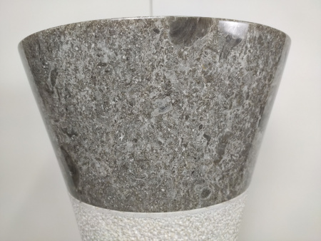 Напольная раковина из мрамора Indo Pedestal Cream/Greey MN-390 фото