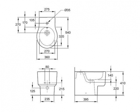 Биде напольное Jacob Delafon Formilia Viragio E4775 фото