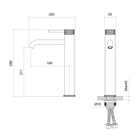 Высокий смеситель для раковины Timo Saona 2411/03F Черный фото