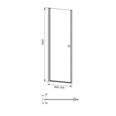 Душевая дверь Iddis Ray RAY6CP9i69 90х195 см фото