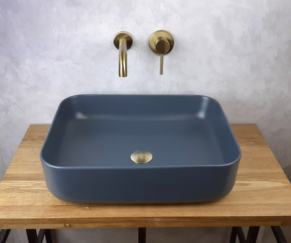 Накладная раковина Bronze de Luxe Scandi 6127-DGM 50x39 темно-серая матовая фото